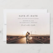 ラスティック デザート ロマンス フォト ウェディング セーブ ザ デート 招待状 (正面)