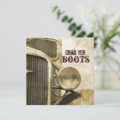 ラスティック トラック ウェスタン カントリー ファーム ウェディング 招待状 (スタンド正面)