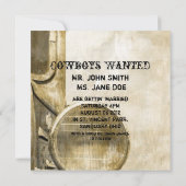 ラスティック トラック ウェスタン カントリー ファーム ウェディング 招待状 (裏面)