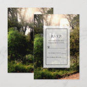 ラスティック トレイル フローラル エンチャンテッド フォレスト ウェディング 返信 招待状 (正面/裏面)