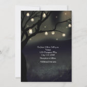 ラスティック ナイト ツリー & メイソンジャー ライト ウェディング 招待状 (裏面)