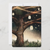 ラスティック ナイト ツリー ライト メイソン ジャー ブライダル シャワー 招待状 (裏面)