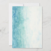 ラスティック ナウチカル コンパス ビーチ カップルシャワー 招待状 (裏面)