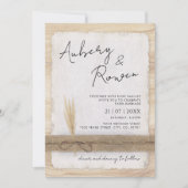 ラスティック ニュートラル ツイン バルーン エコ ボーホー フォト ウェディング 招待状 (正面)