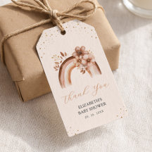 ラスティック ニュートラル ボーホー 水彩 レインボー ベイビーシャワー