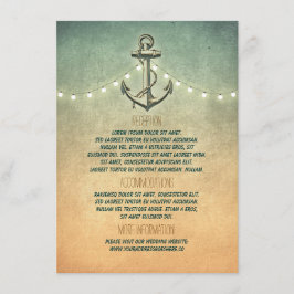 ラスティック ネイティブ アンカーとライトのウェディング 詳細 エンクロージャーカード