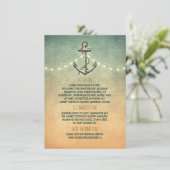 ラスティック ネイティブ アンカーとライトのウェディング 詳細 エンクロージャーカード (スタンド正面)