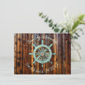 ラスティック ネイティブ ウェディングまたはエンゲージメント 招待状 (スタンド正面)