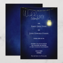 ラスティック ネイビーブルー ウォーターカラー メイソンジャー ウェディング