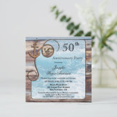 ラスティック ネイビー アニバーサリー インビテーション (スタンド正面)