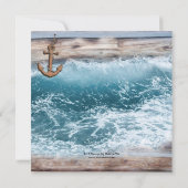 ラスティック ネイビー アニバーサリー インビテーション (裏面)