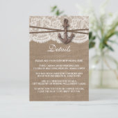 ラスティック ネイビー アンカー ウェディングコレクション エンクロージャーカード (スタンド正面)