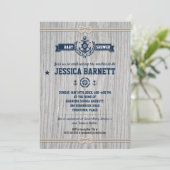 ラスティック ネイビー ベイビー シャワー 招待状 (スタンド正面)