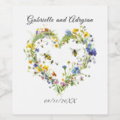 ラスティック ハチの住所ラベル ワインラベル (シングルラベル)