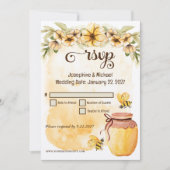 ラスティック ハチ ラスティック ウェディング RSVP 招待状 (正面)