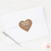 ラスティック ハンドメイド+LOVE ハートシール (封筒)