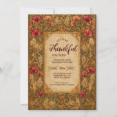 ラスティック ハーベスト サンクスギビング セレブレーション 招待状 (正面)