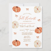 ラスティック ハーベスト パンプキンパーティー 秋のフェスト コミュニティ 招待状 (正面)