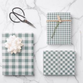 ラスティック・バッファロー・チェック柄 ラッピングペーパーシート