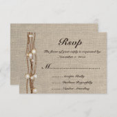 ラスティック バルーン ツイン パール 結婚式招待状 出欠カード (正面/裏面)