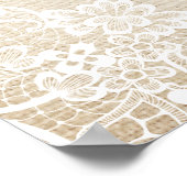 ラスティック バルーン フローラルレース ブライダルシャワー フォトプロップ ポスター (角)