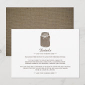 ラスティック バルーン メイソンジャー 結婚式 詳細 エンクロージャーカード (正面/裏面)