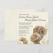 ラスティック バルーン ローズ フラワー ウェディング 招待状 (正面/裏面)