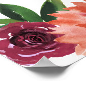 ラスティック バーガンディー 秋の花 フラワーレス セレモニー ポスター (角)