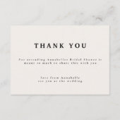 ラスティック バーガンディ ネイビー フラワー ブライダル シャワー サンクス エンクロージャーカード (裏面)