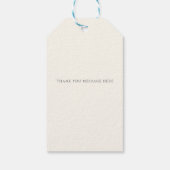 ラスティック バーガンディ フローラル 秋のブライダルシャワー ギフトタグ (裏面)