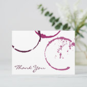 ラスティック バーガンディ ワイン スタイン ウェディング サンキューカード (スタンド正面)