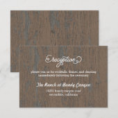 ラスティック バーク レセプション カード/同封カード エンクロージャーカード (正面/裏面)