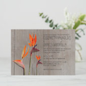 ラスティック バード オブ パラダイス ウェディング 招待状 (スタンド正面)