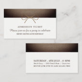 ラスティック バーラップ リボン 入場券 エンクロージャーカード (正面/裏面)