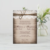 ラスティック バーン ウッドレース カントリー ウェディング 招待状 (スタンド正面)