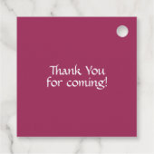 ラスティック パステル フラワー テラリウム ガーデン ウェディング フェイバータグ (裏面)