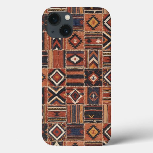 ラスティック・パッチワーク・キリム幾何学タペストリー Case-Mate iPhoneケース (裏面)