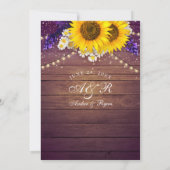 ラスティック パープル イエロー ヒマワリ フラワリー カントリー バーン (裏面)