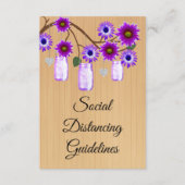 ラスティック パープル フローラル メイソンジャー 安全対策 エンクロージャーカード (正面)