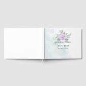 ラスティック パープル ローズ ユーカリ ブライズメイド ゲストブック (全面)