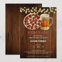 ラスティック ピザ & ビール ベイビー シャワー