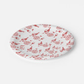 ラスティック ピザ & ワイン ブライダル シャワー ペーパープレート (アングル)