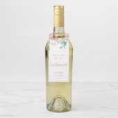 ラスティック ピンク フローラル ブライズメイド 提案 ワイン ボトルネックタグ (ボトル)