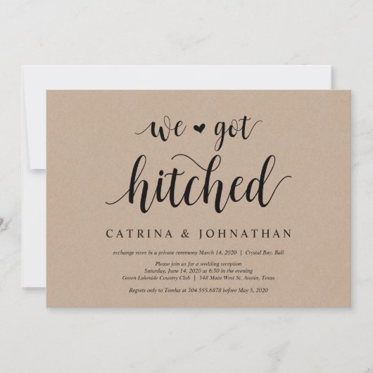 ラスティック ファーム クラフト, ブラックスクリプト, ウェディングエロープメント 招待状 (正面)