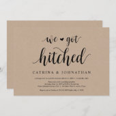 ラスティック ファーム クラフト, ブラックスクリプト, 結婚式の秘密結婚 招待状 (正面/裏面)