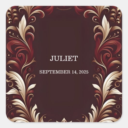 ラスティック フィエスタ ラスティック ボールド スペイン ブライズ シャワー スクエアシール (正面)