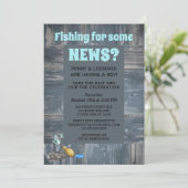 ラスティック フィッシング ボー ベイビー カップルズ シャワー 招待状 (スタンド正面)