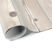 ラスティック フェイク クリーム ホワイト ウッド ウェディング ラッピングペーパー (ロールコーナー)