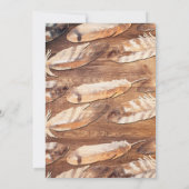 ラスティック フェザーズ ベイビー シャワー 招待状 (裏面)