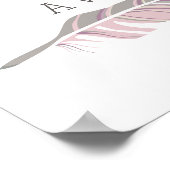 ラスティック フェザー | パープル 名前 ウォールアート (角)